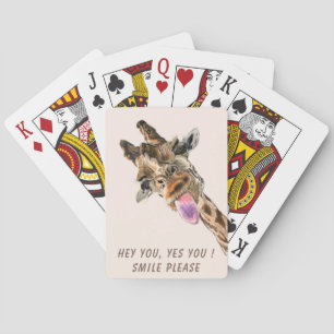 Funny Giraffe speelkaarten - aangepaste tekst