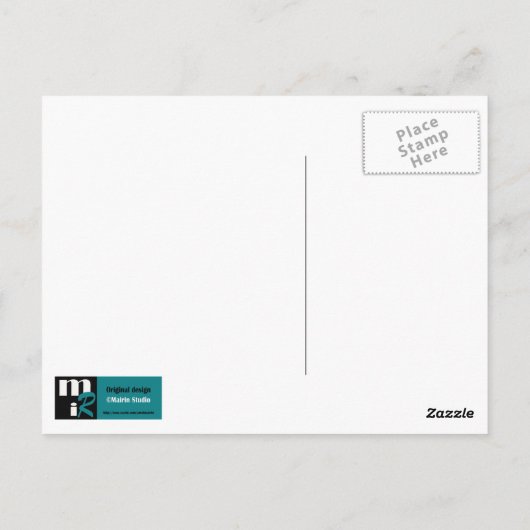 Funny Giraffe St. Patrick's Day Briefkaarten (Achterkant)