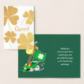 Funny Giraffe St.Patrick's Day Folie Kaarten (Display)
