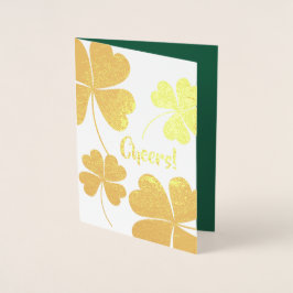 Funny Giraffe St.Patrick's Day Folie Kaarten