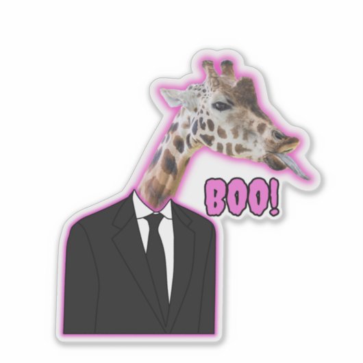 Funny Giraffe Sticker (Voorkant)