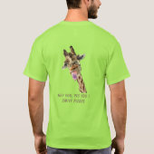 Funny Giraffe T-shirt - aangepaste tekst (Achterkant)