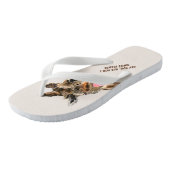 Funny Giraffe Teenslippers Smile - Aangepaste Teks (Schuin)