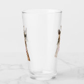 Funny Giraffe Tongue Out and Playful Wink - Fun Glas (Rechts)