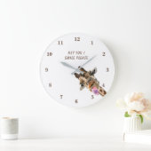 Funny Giraffe Tongue Out and Playful Wink - Fun Grote Klok (Huis)