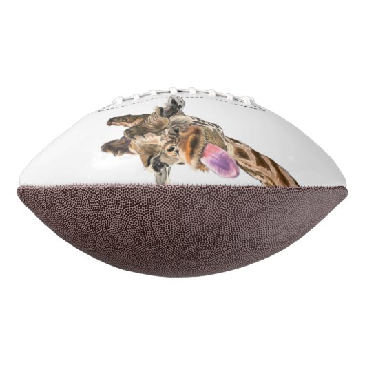 Funny Giraffe Tongue Out and Playful Wink - Smile American Football (Gedraaid 90)