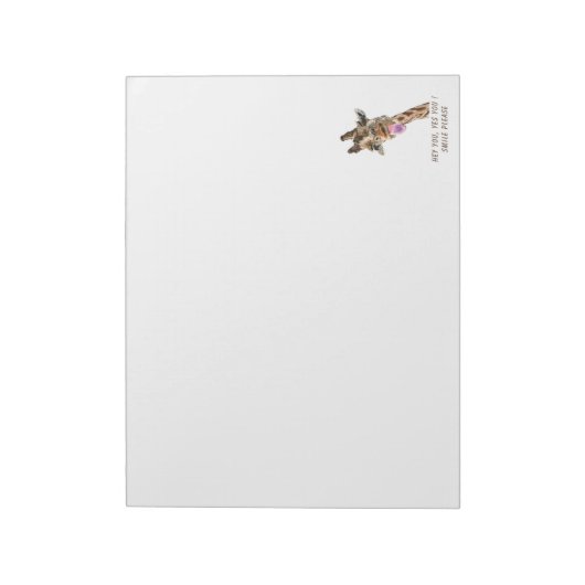 Funny Giraffe Tongue Out and Playful Wink - Smile Notitieblok (Linkerzijde)