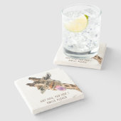 Funny Giraffe Tongue Out and Playful Wink - Smile Stenen Onderzetter (Zijkant)