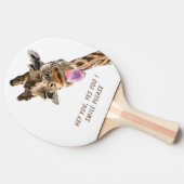 Funny Giraffe Tongue Out and Playful Wink - Smile Tafeltennisbatje (Zijkant)