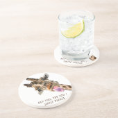 Funny Giraffe Tongue Out and Playful Wink - Smile Zandsteen Onderzetter (Zijkant)