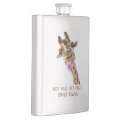 Funny Giraffe Tongue Out en Playful Wink Cartoon Flacon (Rechts)