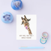 Funny Giraffe Tongue Out en Playful Wink Cartoon Flyer (Enkel)