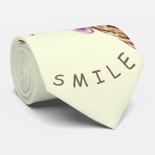 Funny Giraffe Tongue Out en Playful Wink - Hallo Stropdas (Opgerold)