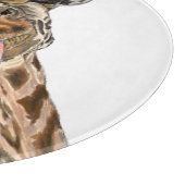 Funny Giraffe Tongue Out Playful Cutting Board Snijplank (Hoek)