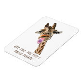 Funny Giraffe Tongue Out Playful Magnet Smile Magneet (Linkerzijde)