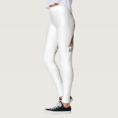 Funny Giraffe Tongue Out Playful Wink - Voeg tekst Leggings (Links)