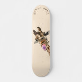 Funny Giraffe Tongue Out Skateboard - Smile (Voorkant)