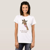 Funny Giraffe Tongue Out T-shirt - Aangepaste teks (Voorkant volledig)