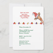 Funny Giraffe Vakantie Cookie Exchange Party Uitno Kaart (Achterkant)