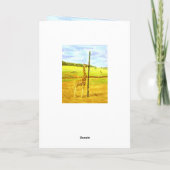 Funny Giraffe Waterverf, Birthday Kaart (Achterkant)