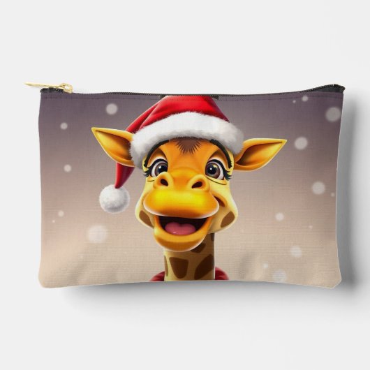 Funny giraffe wearing a Santa hat Etui (Voorkant)