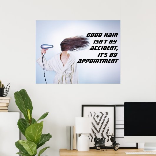 Funny Girl Blowdring haar haar haar haar haar — Ha Poster (Thuiskantoor)
