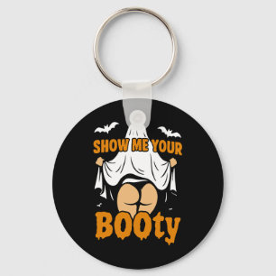 Funny Girl Boo Ghost Show Me Your Booty Dark Humor Sleutelhanger