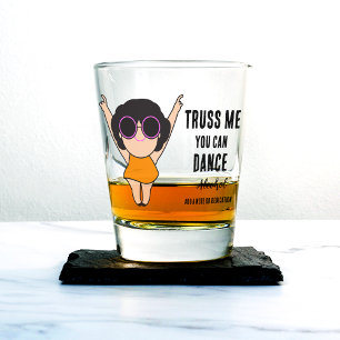 Funny Girl Dancing Happy - Shot glass Glas
