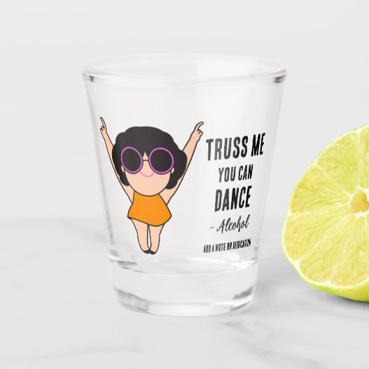 Funny Girl Dancing Happy - Shot glass Shot Glas (Voorkant)