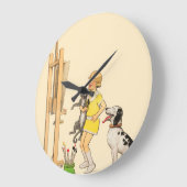  Funny Girl, Dog Cat Print Georges Redon Grote Klok (Hoek)