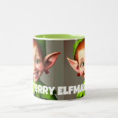 Funny Girl Elf Merry Mok voor kerstmis (Center)