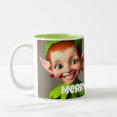 Funny Girl Elf Merry Mok voor kerstmis (Links)