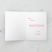 Funny Girl Garlic Happy Birthday Stinker Humoureuz Kaart (Binnen)