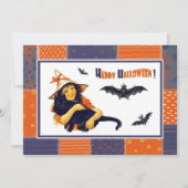 Funny Girl Halloween Party Kaart (Voorkant)