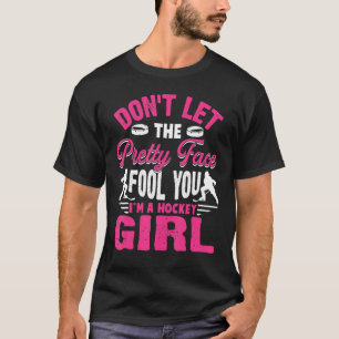 Funny Girl Hockey voor vrouwen Kinder Ice Hockey P T-shirt