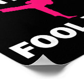 Funny Girl Karate Design Kids Women Kickboxing Bla Poster (Hoek)