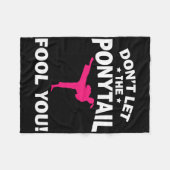 Funny Girl Karate Design Kinder Women Kickboxing B Fleece Deken (Voorkant (Horizontaal))