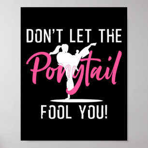 Funny Girl Karate Design Kinder Women Kickboxing B Poster