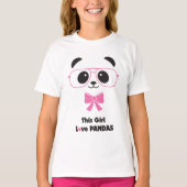 Funny Girl Love Pandas T-shirt (Voorkant)