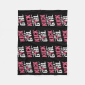 Funny Girl Martial Arts Girl Karate Girl Fleece Deken (Voorkant)