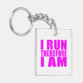 Funny Girl Runners citeert : Ik loop dus ik ben Sleutelhanger (Voorkant Links)