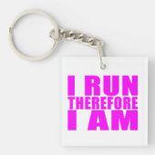 Funny Girl Runners citeert : Ik loop dus ik ben Sleutelhanger (Voorkant)