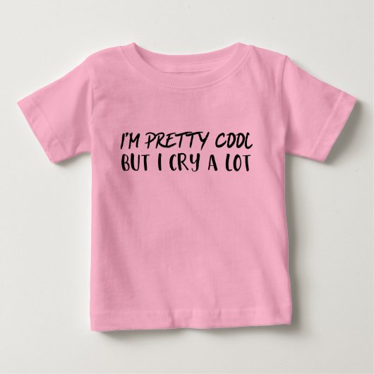 Funny Girl Shirt - Ik ben  cool, maar ik huil veel (Voorkant)