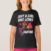 Funny Girl Skateboard Gift for Kids Women Cool Ska T-shirt (Voorkant)