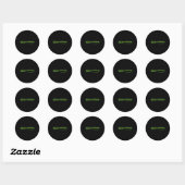 Funny Girl So Confusing Green Text Sarcastic Quote Ronde Sticker (Vel)