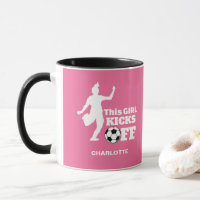 Funny Girl Soccer Player Persoonlijke grafische ka