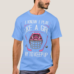 Funny Girls Hockey-Design voor vrouwen fieldmuts T-shirt