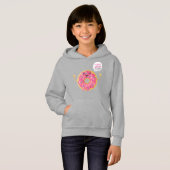 Funny Girls Hoodie Paars Donut Zorgen (Voorkant volledig)