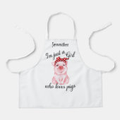 Funny Girls Love Pigs Personalized Schort (Voorkant)