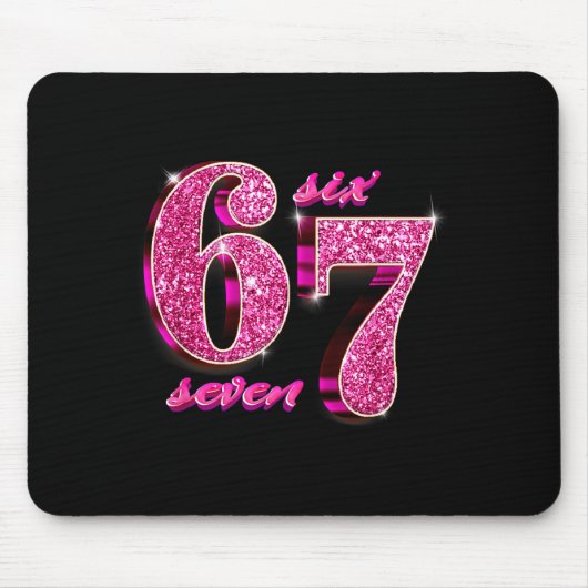 Funny Girls Nk Coquette 67 Six Seven Meme Brainrot Muismat (Voorkant)